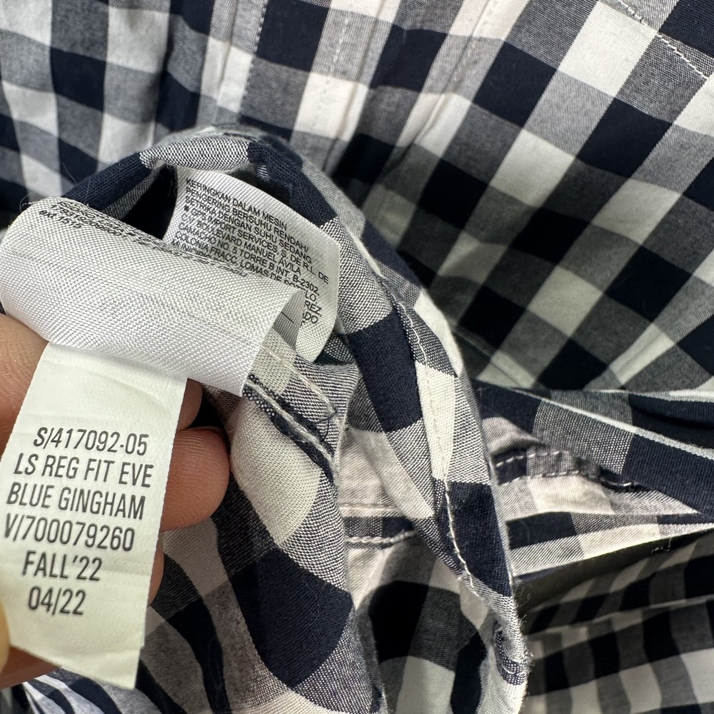 Old Navy Boys Medium Everyday Shirt Checkered Long Sleeve Black White Button - Picture 6 of 10